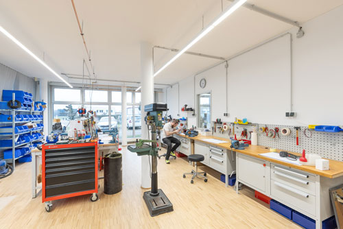 Die Werkstatt der Nonnengäßer Orthopädietechnik Göppingen.